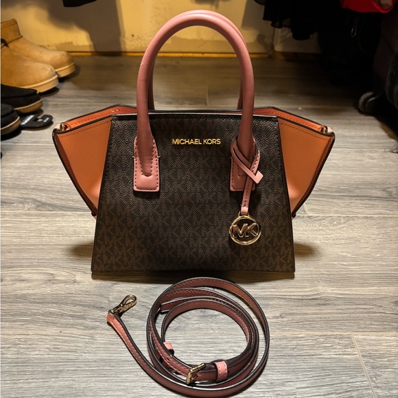 Michael Kors Brown and Pink Satchel - Picture 1 of 2